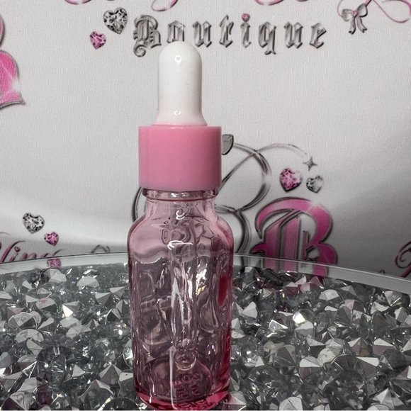 20ml pink dropper glass bottle travel skincare hair care storage makeup liquid - Picture 3 of 9